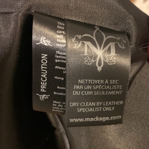 Mackage Wool/Cashmere Coat with Leather Trim, size large - Picture 5 of 9